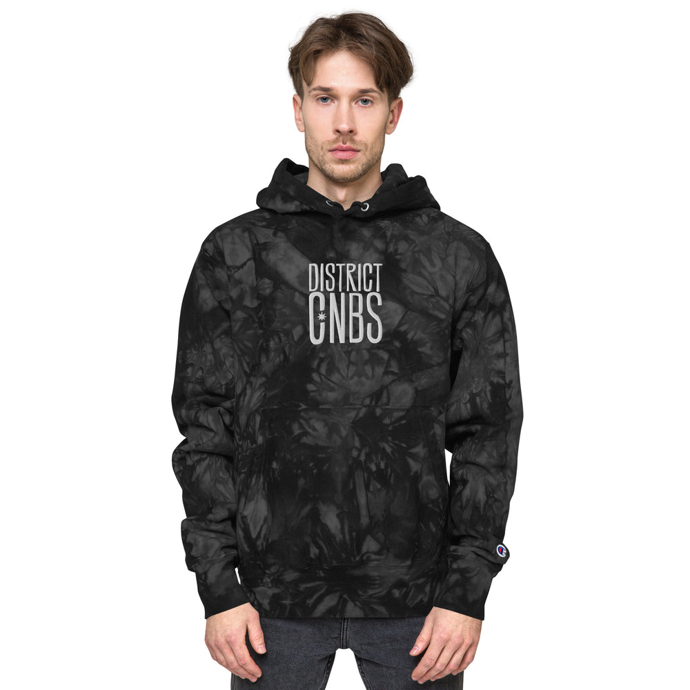 District Unisex Tie-Dye Hoodie - Black