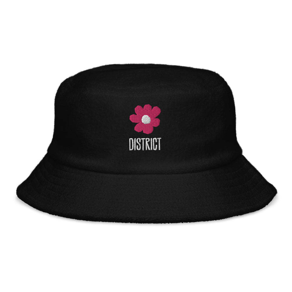 
                  
                    Unstructured terry cloth bucket hat
                  
                