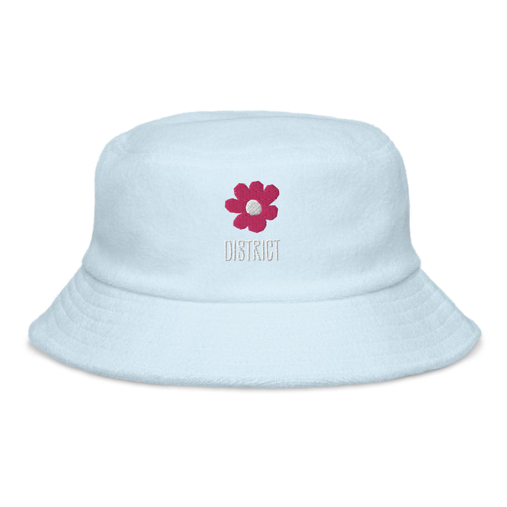 
                  
                    Unstructured terry cloth bucket hat
                  
                