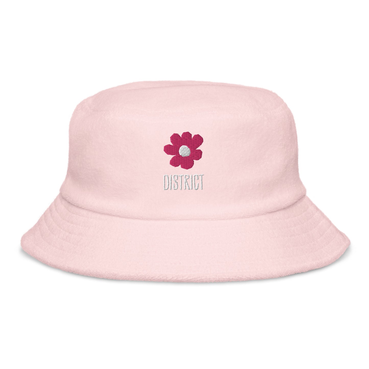 
                  
                    Unstructured terry cloth bucket hat
                  
                